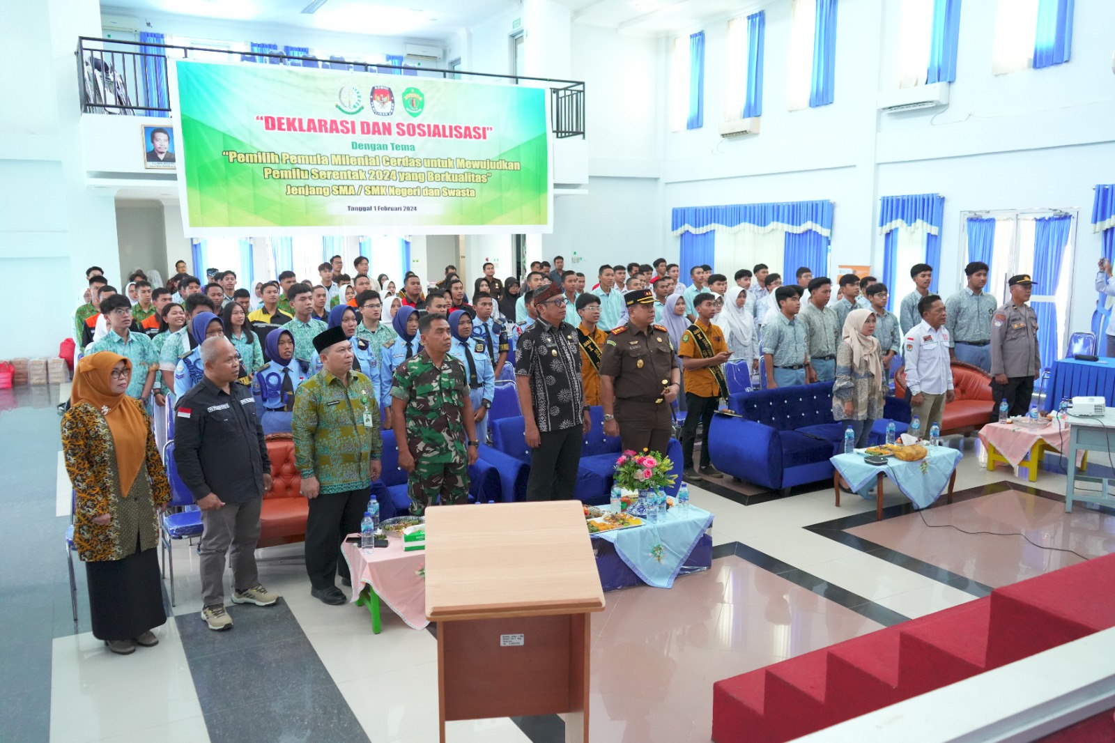 Dukung Upaya Pemilu Berkualitas, Walikota Bontang Hadiri Deklarasi dan Sosialisasi Bersama Pemilih Pemula