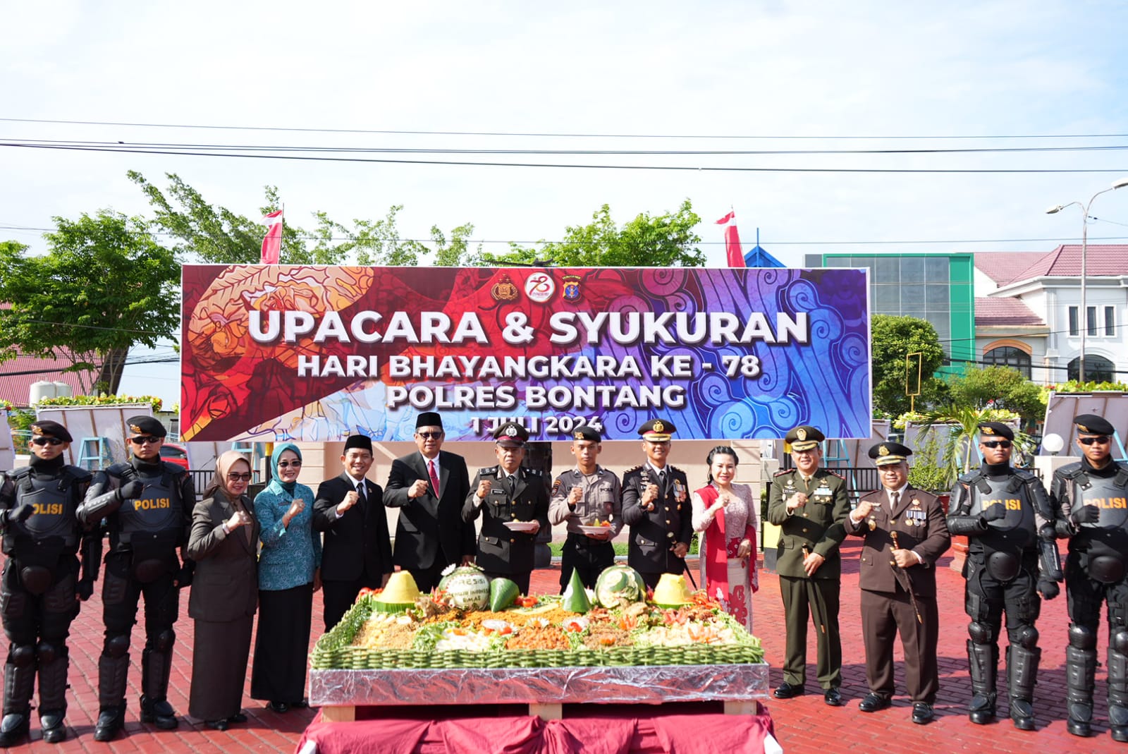 Peringatan HUT ke-78 Bhayangkara di Polres Bontang: Bangun Sinergi untuk Kondusifitas Daerah