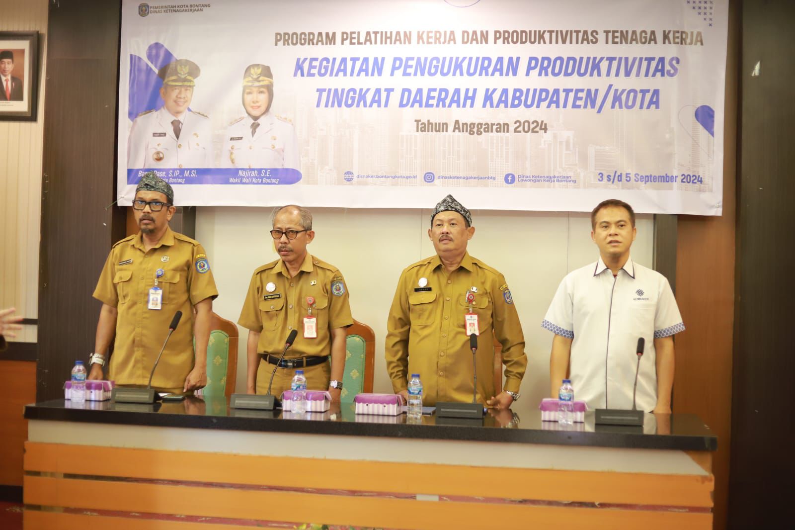 Asisten II Kota Bontang Membuka Program Pelatihan Kerja dan Produktivitas Tenaga Kerja dan Produktivitas Tingkat Daerah 2024
