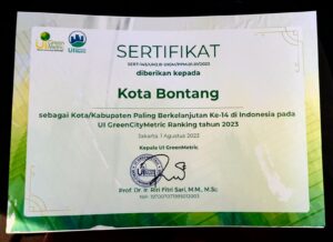Bontang Peringkat 14, Kota Paling Berkelanjutan di Indonesia