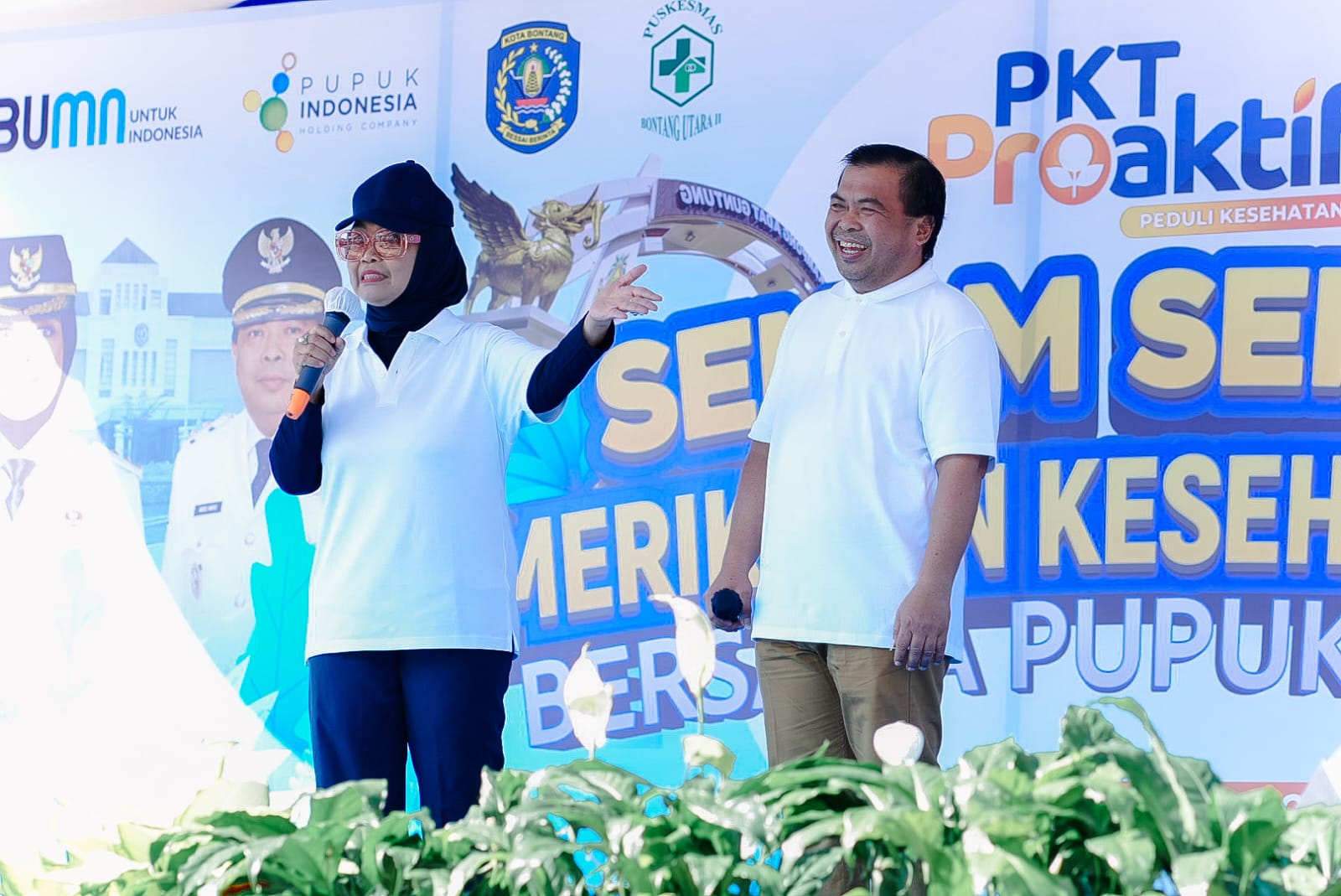 Wali dan Wawali Bareng PKT Proaktif Sapa Warga Guntung Lewat Semawar dan Cek Kesehatan Gratis