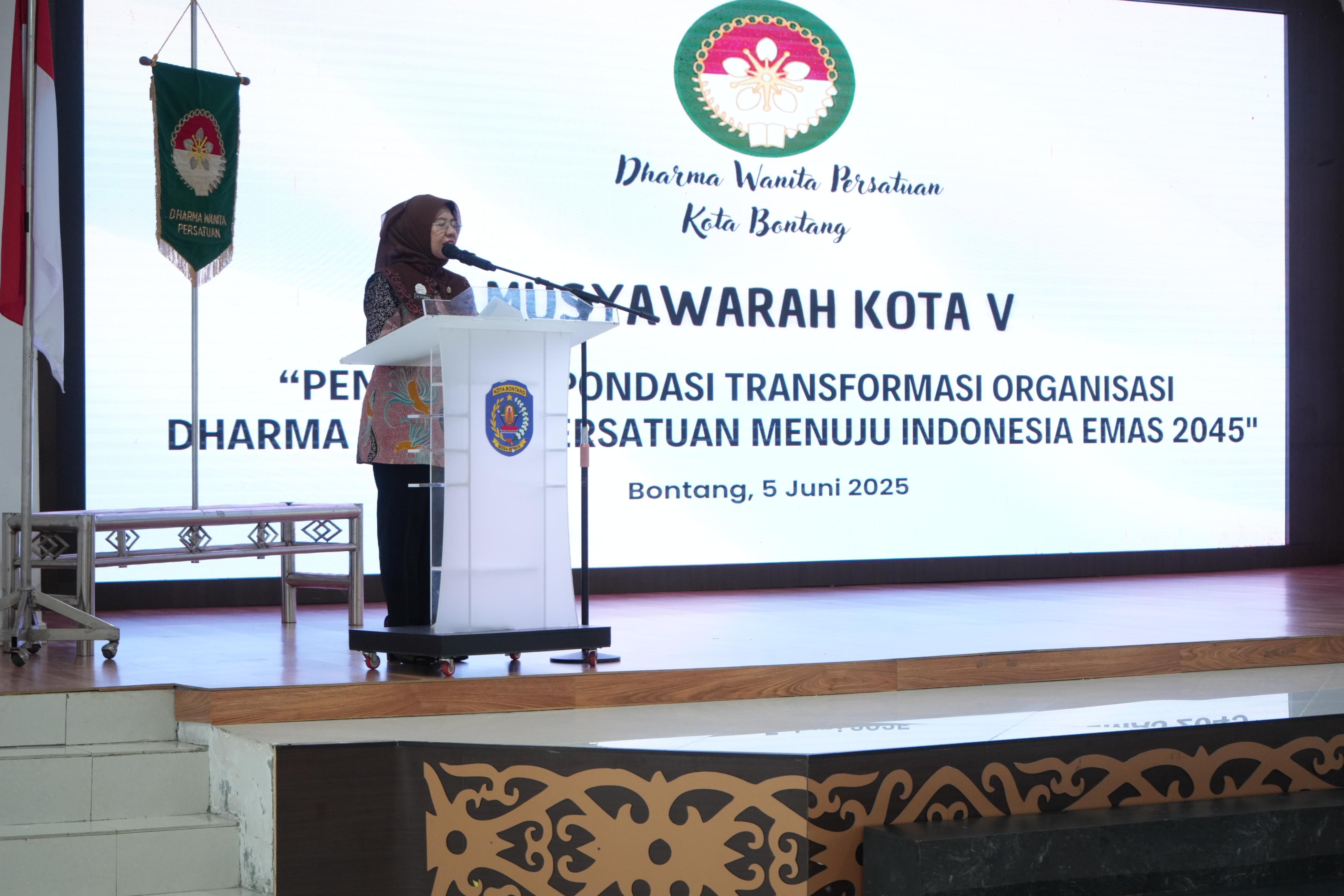 Musyawarah Kota V Dharma Wanita Persatuan Kota Bontang: Momentum Transformasi Menuju Indonesia Emas 2045