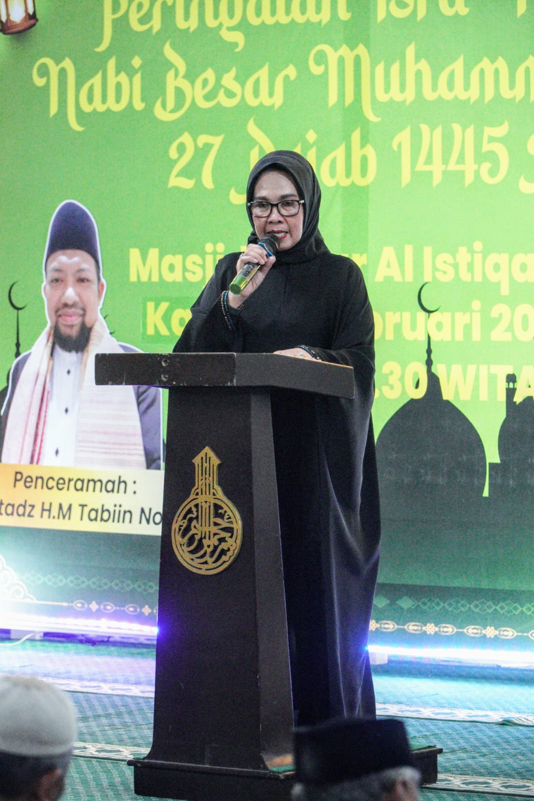 Wakil Walikota Bontang Hadiri Peringatan Isra Miraj  di Masjid Besar Al Istiqomah
