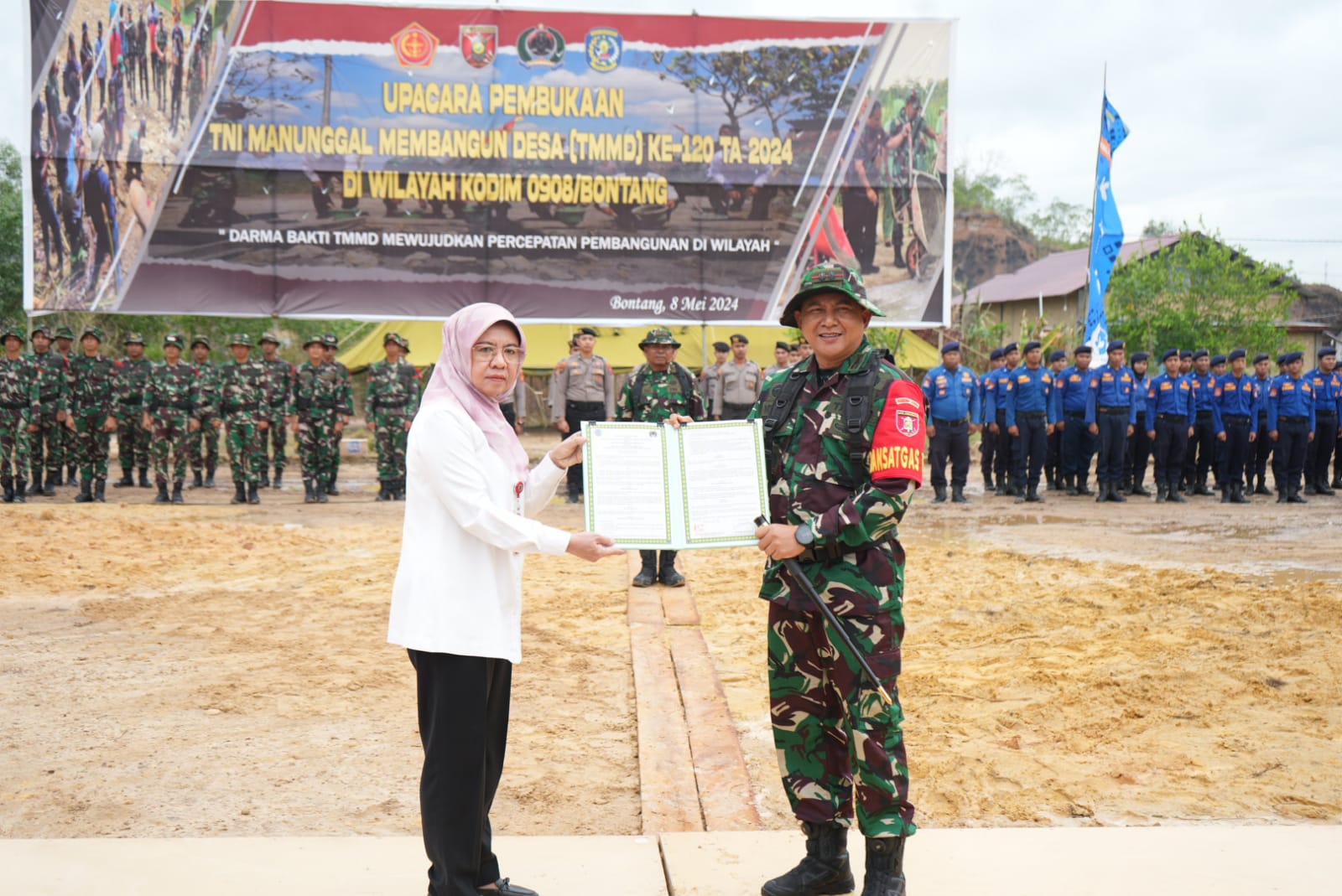 TMMD ke-120 Resmi Dimulai, Sekda Bontang : Wujud Nyata Kontribusi TNI Dalam Pembangunan Nasional