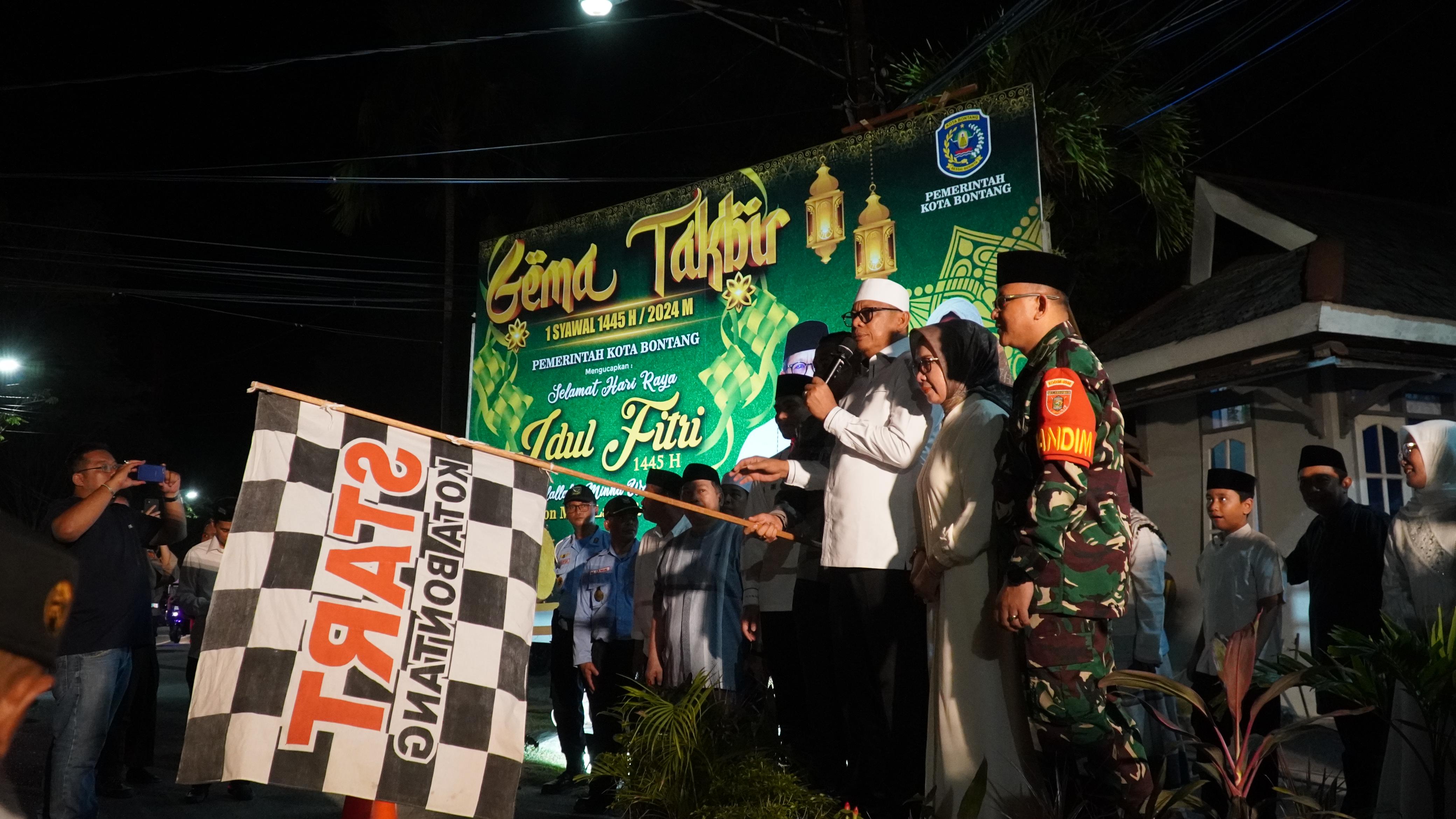 Walikota Lepas Peserta Takbir Keliling Sambut Idul Fitri 1445 H di Bontang