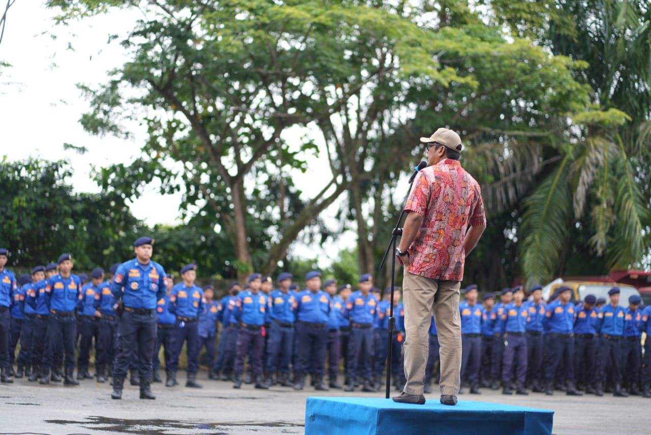 Basri Rase Pimpin Apel Gabungan, Bontang Siap Sukseskan HUT Damkar ke-106