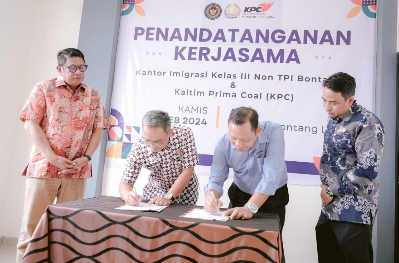 Wali Kota Bontang Saksikan MoU Kantor Imigrasi dan PT KPC
