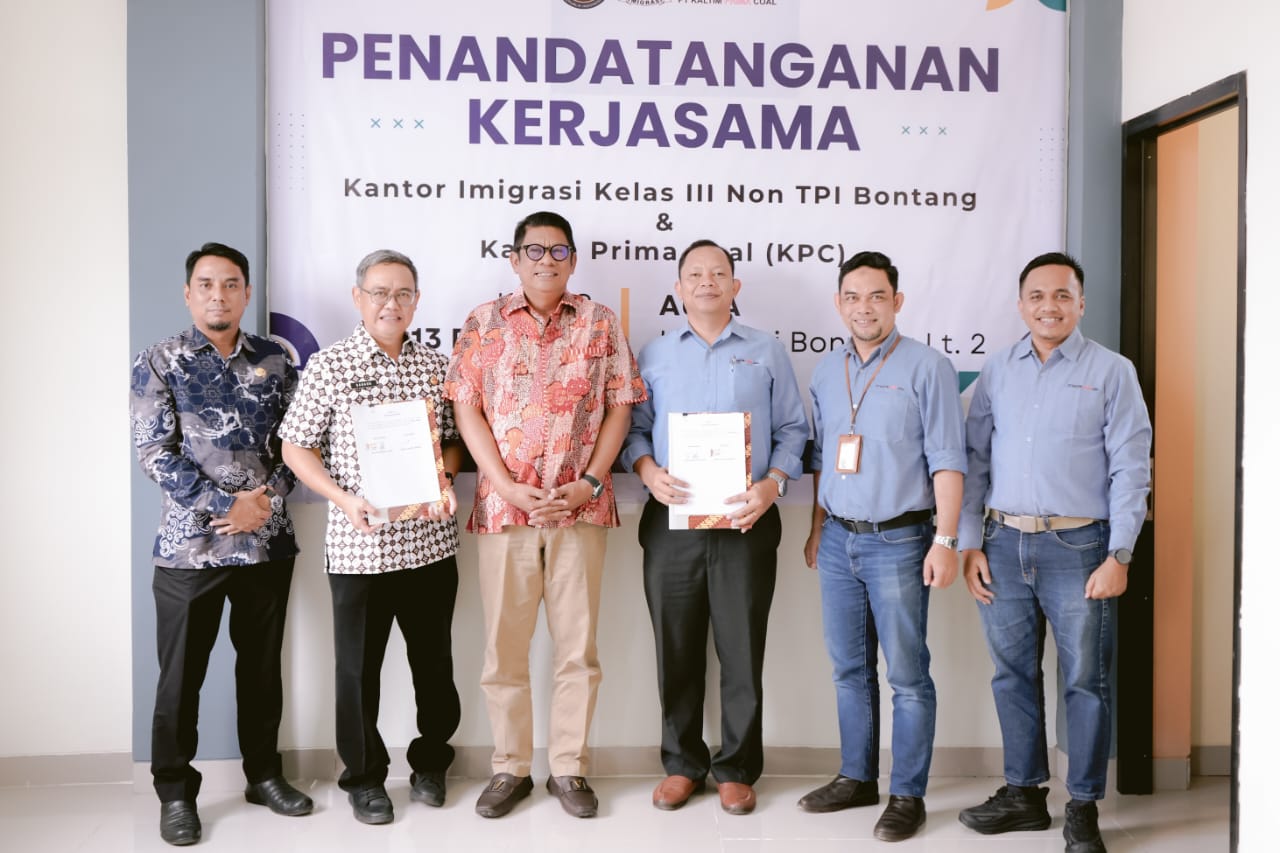 Wali Kota Bontang Saksikan MoU Kantor Imigrasi dan PT KPC