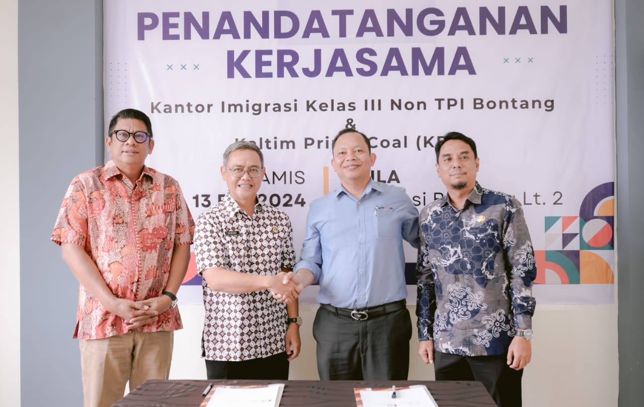 Wali Kota Bontang Saksikan MoU Kantor Imigrasi dan PT KPC