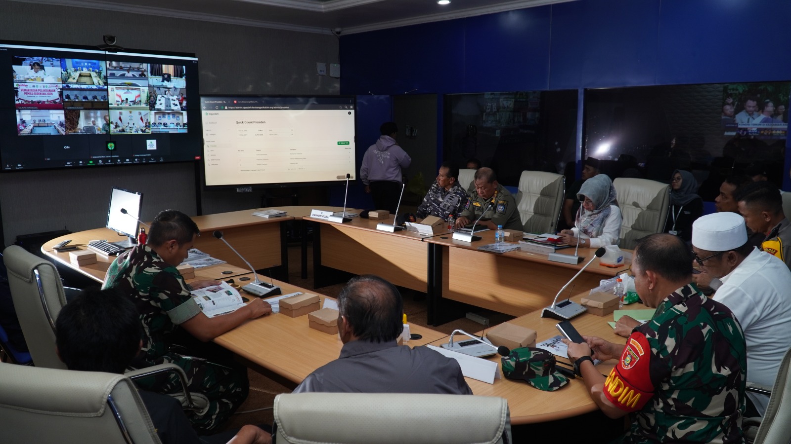 Monitoring Pelaksanaan Pemilu Serentak se-Kalimantan Timur, Pemerintah Provinsi Gelar Video Conference