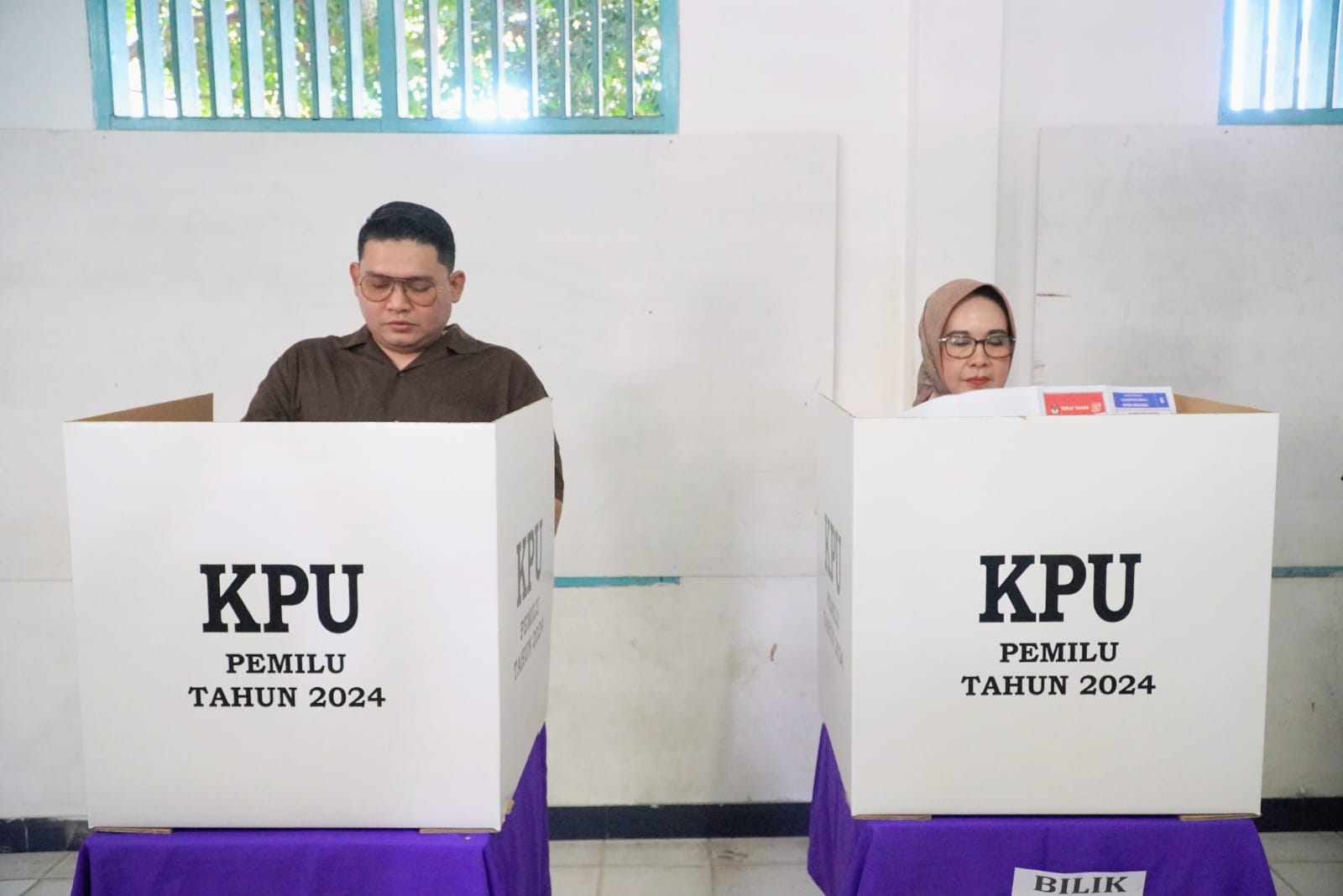 Datang ke TPS, Wakil Walikota Bontang Himbau Masyarakat Gunakan Hak Pilih