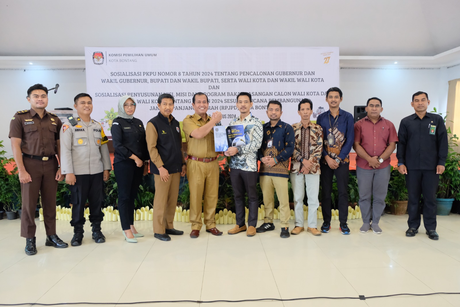 KPU Kota Bontang Gelar Sosialisasi Tahapan Pencalonan Wali Kota dan Wakil Wali Kota pada Pilkada Serentak 2024
