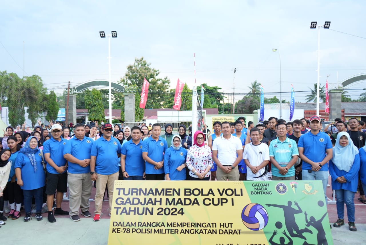 Turnamen Bola Voli Gadjah Mada CUP 1 SUBDENPOM Bontang Dibuka: Wawali Berharap Ajang Ini Membentuk Karakter Diri dan Kedisiplinan Atlet
