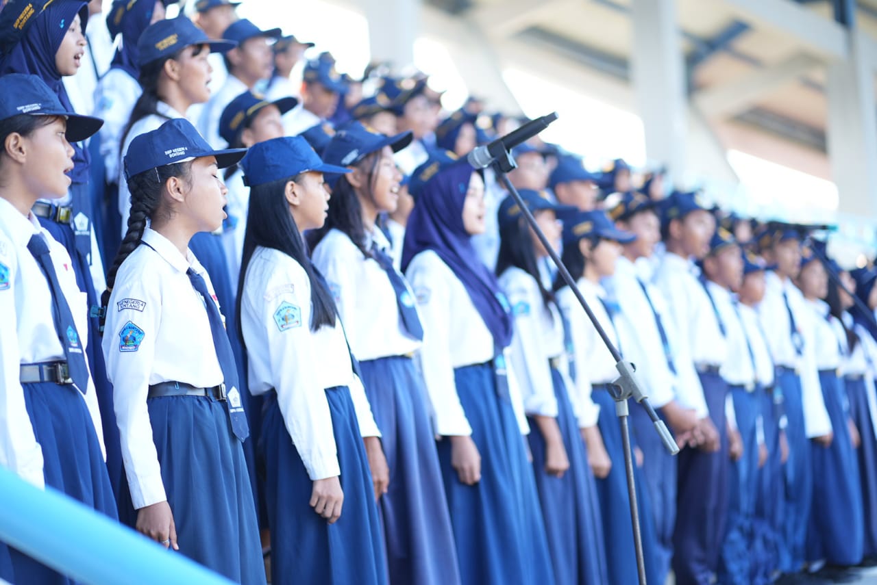 Cuaca Cerah, Upacara Penurunan Bendera HUT RI ke-79 Kota Bontang Berlangsung Lancar