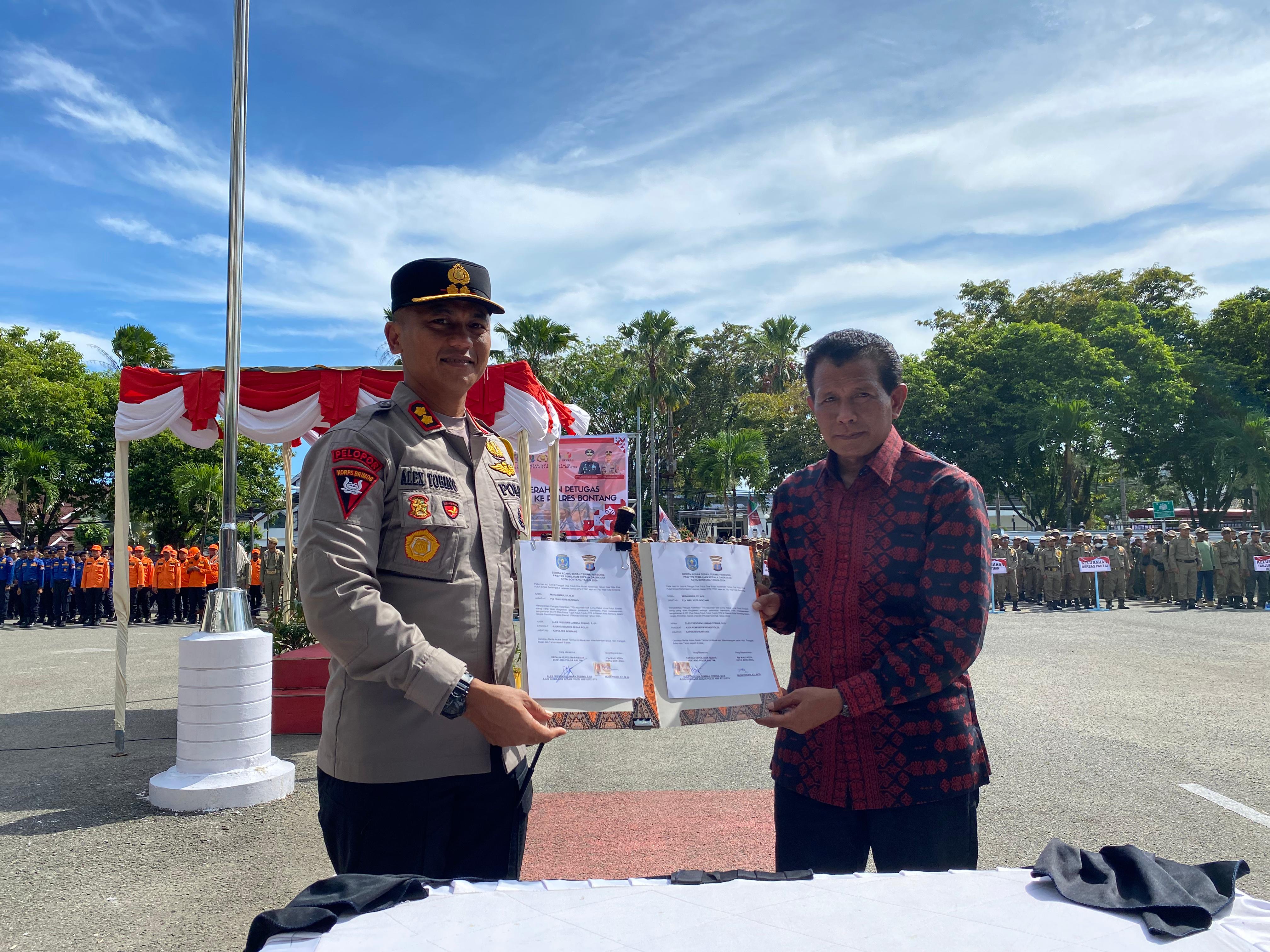 Munawwar Pimpin Apel PAM TPS: Pastikan Keamanan dan Kondusifitas Pilkada Bontang