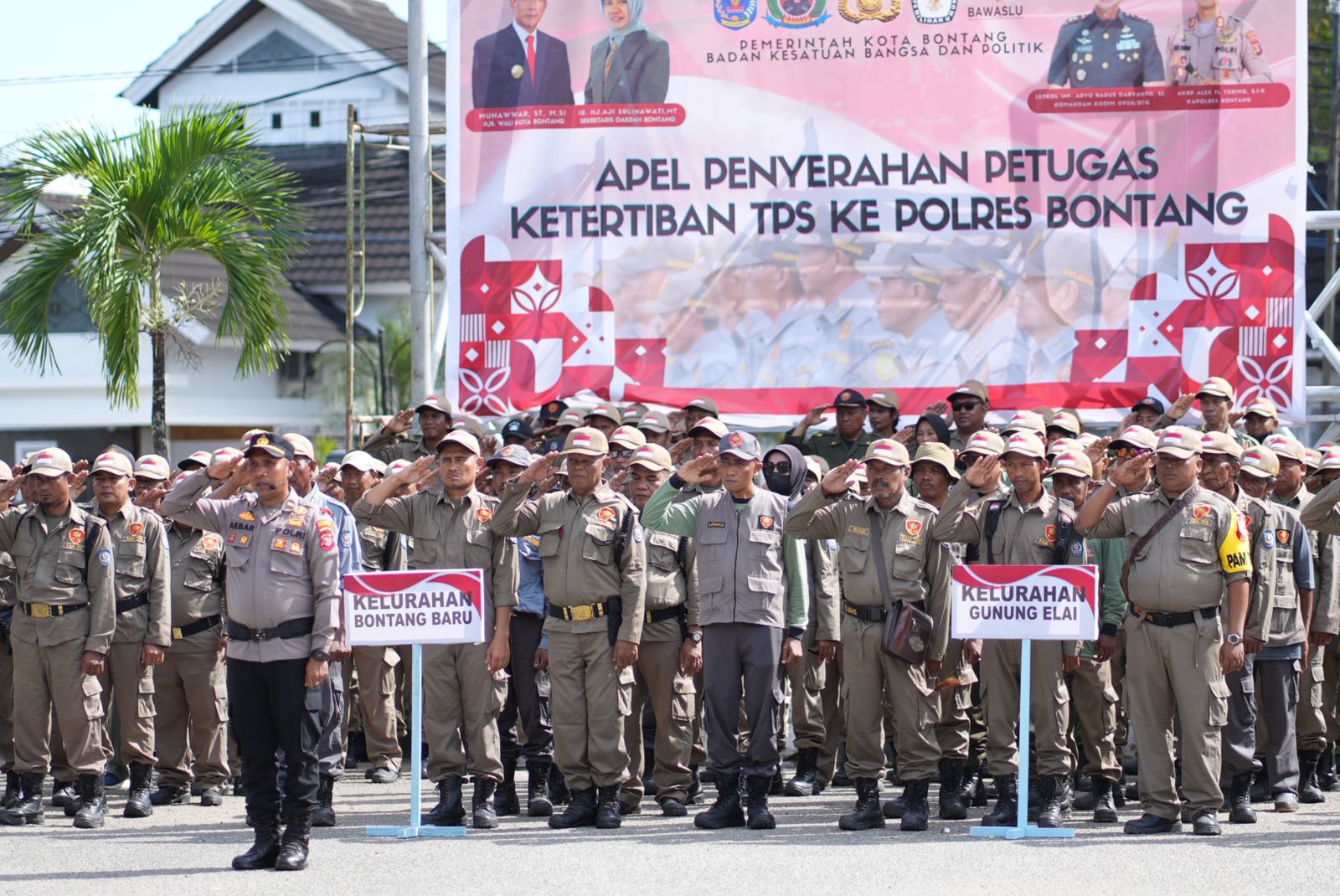 Munawwar Pimpin Apel PAM TPS: Pastikan Keamanan dan Kondusifitas Pilkada Bontang