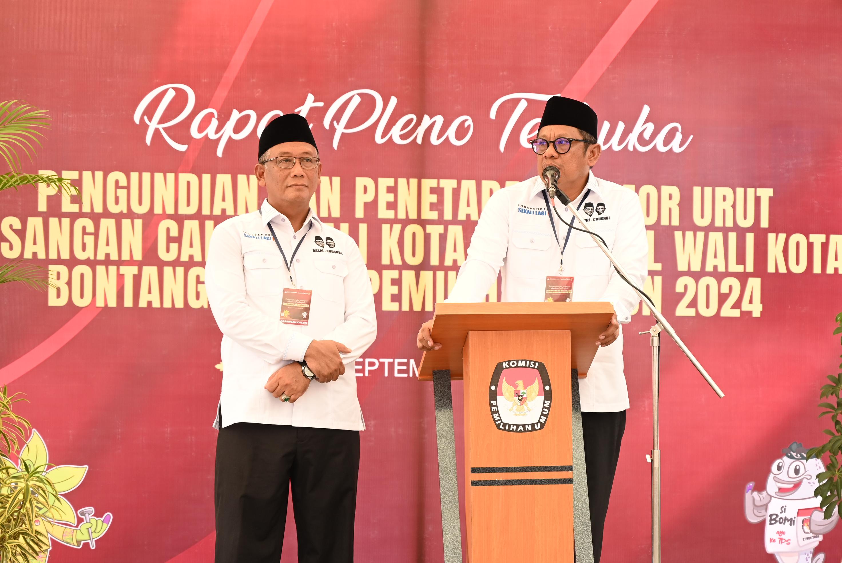 KPU Bontang Tetapkan Nomor Urut Pasangan Calon Wali Kota dan Wakil Wali Kota untuk Pilkada 2024
