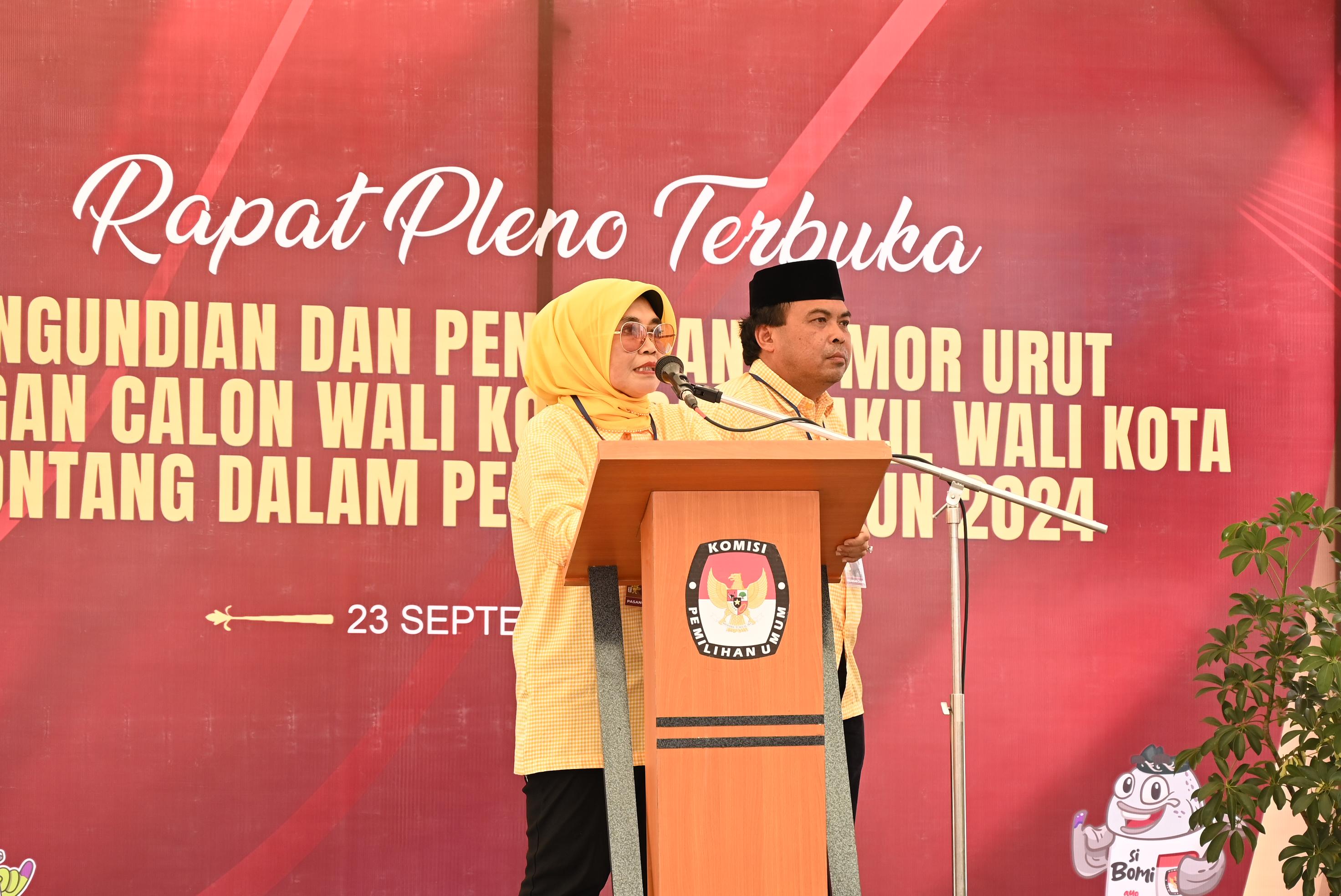 KPU Bontang Tetapkan Nomor Urut Pasangan Calon Wali Kota dan Wakil Wali Kota untuk Pilkada 2024