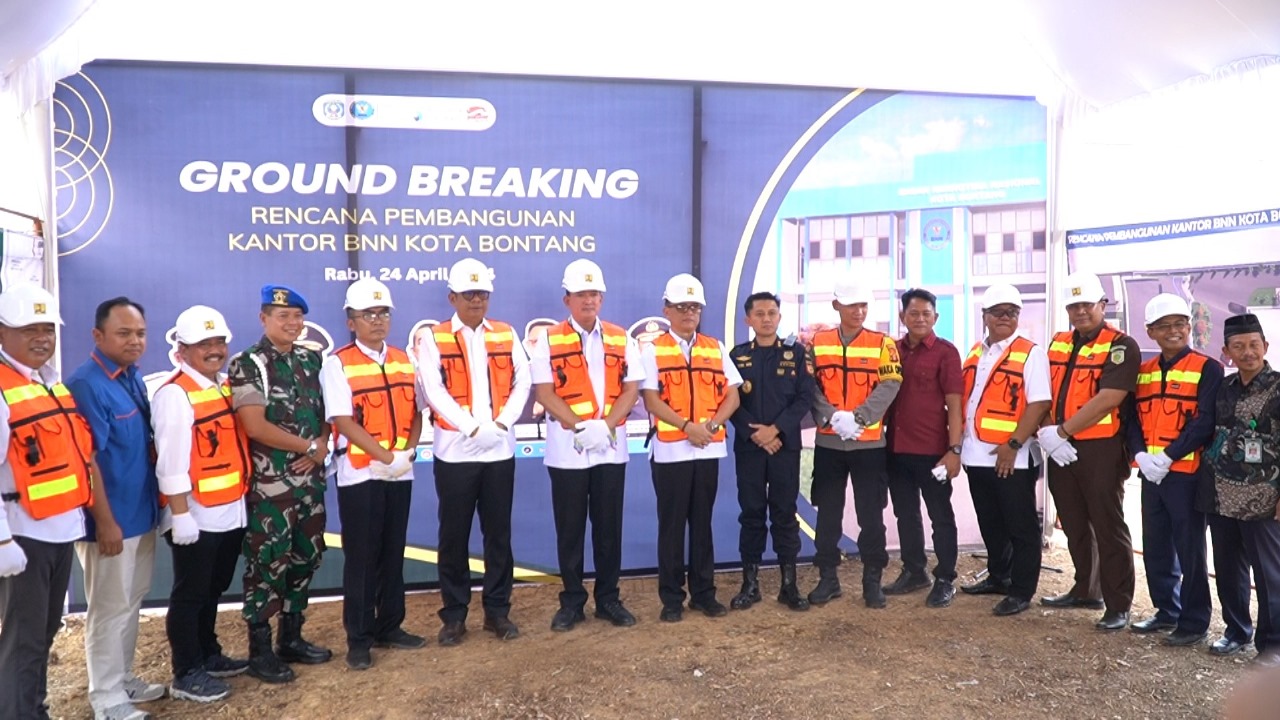 Ground Breaking Pembangunan Kantor BNN Kota Bontang Resmi Dilaksanakan Setelah Tertunda Beberapa Tahun