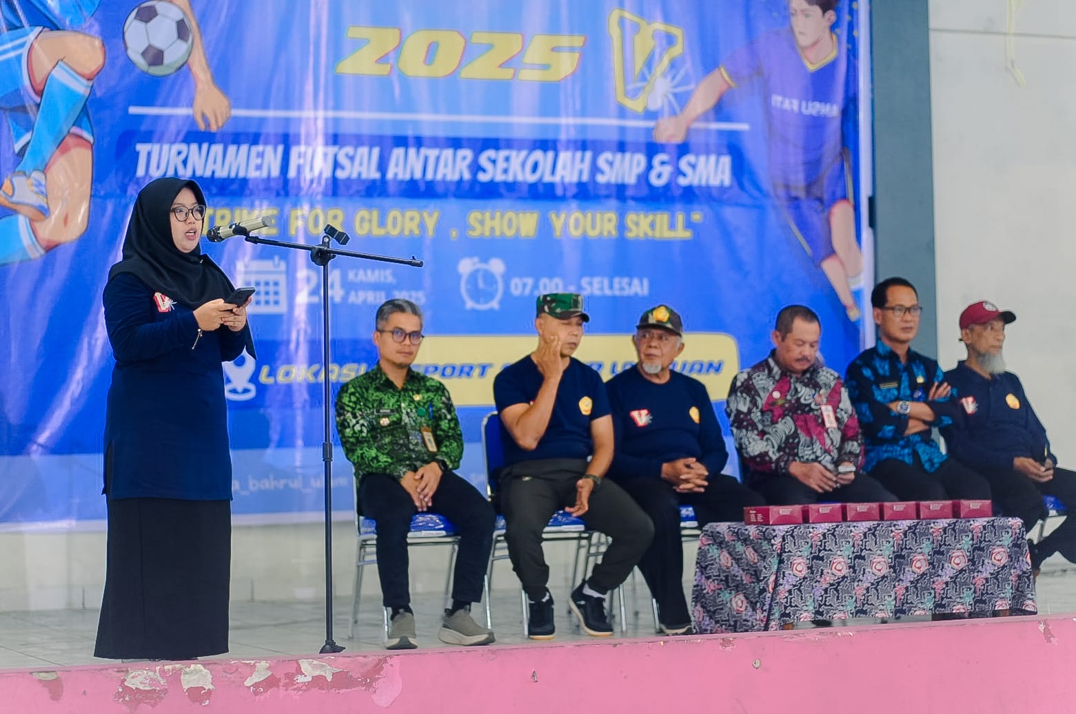 Turnamen Futsal Piala SMABU Resmi Dibuka, 25 Tim Berlaga di GOR Loktuan