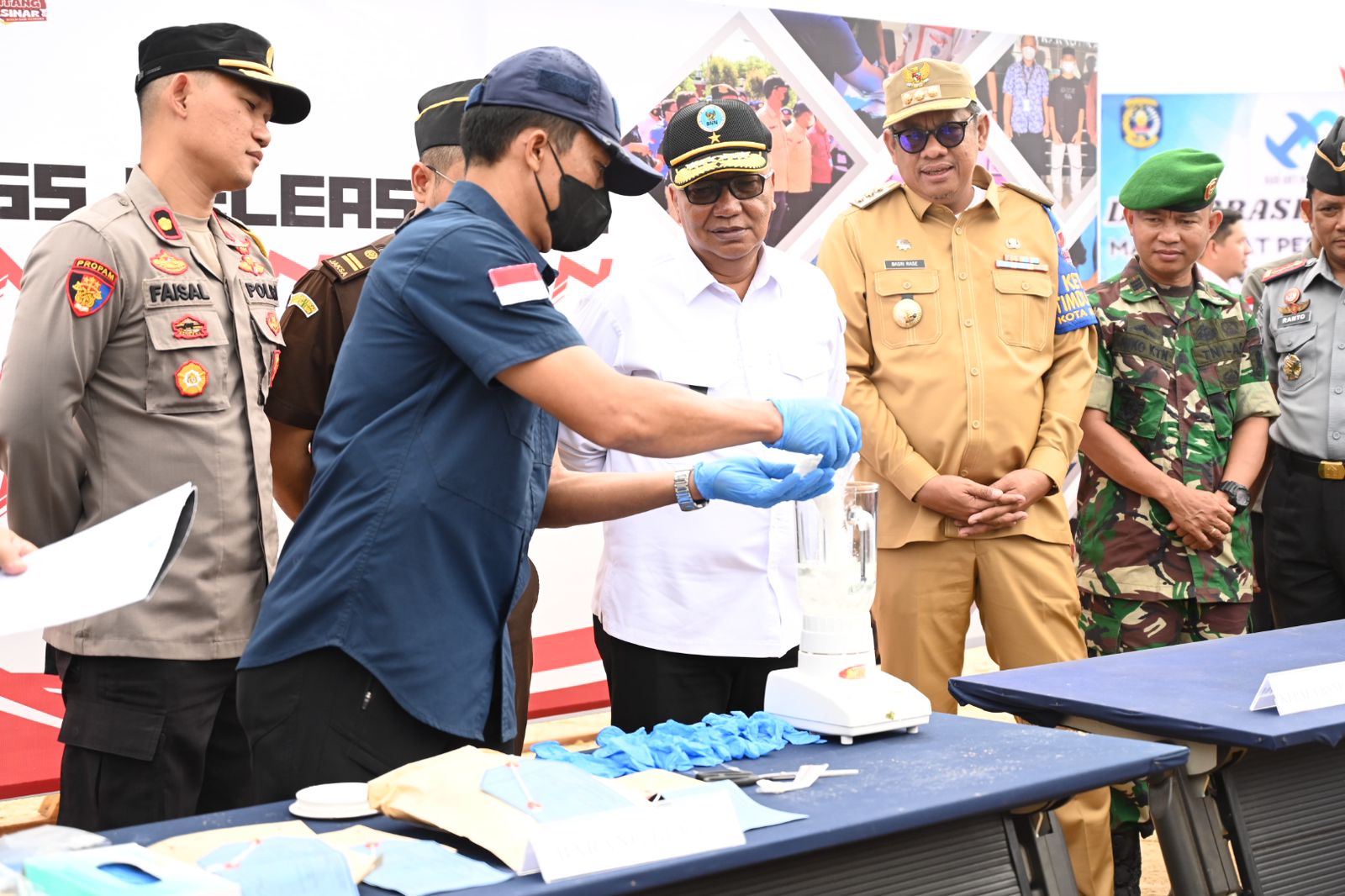 Walikota Bontang Turut dalam Pemusnahan Ratusan Gram Narkoba oleh BNN Kaltim