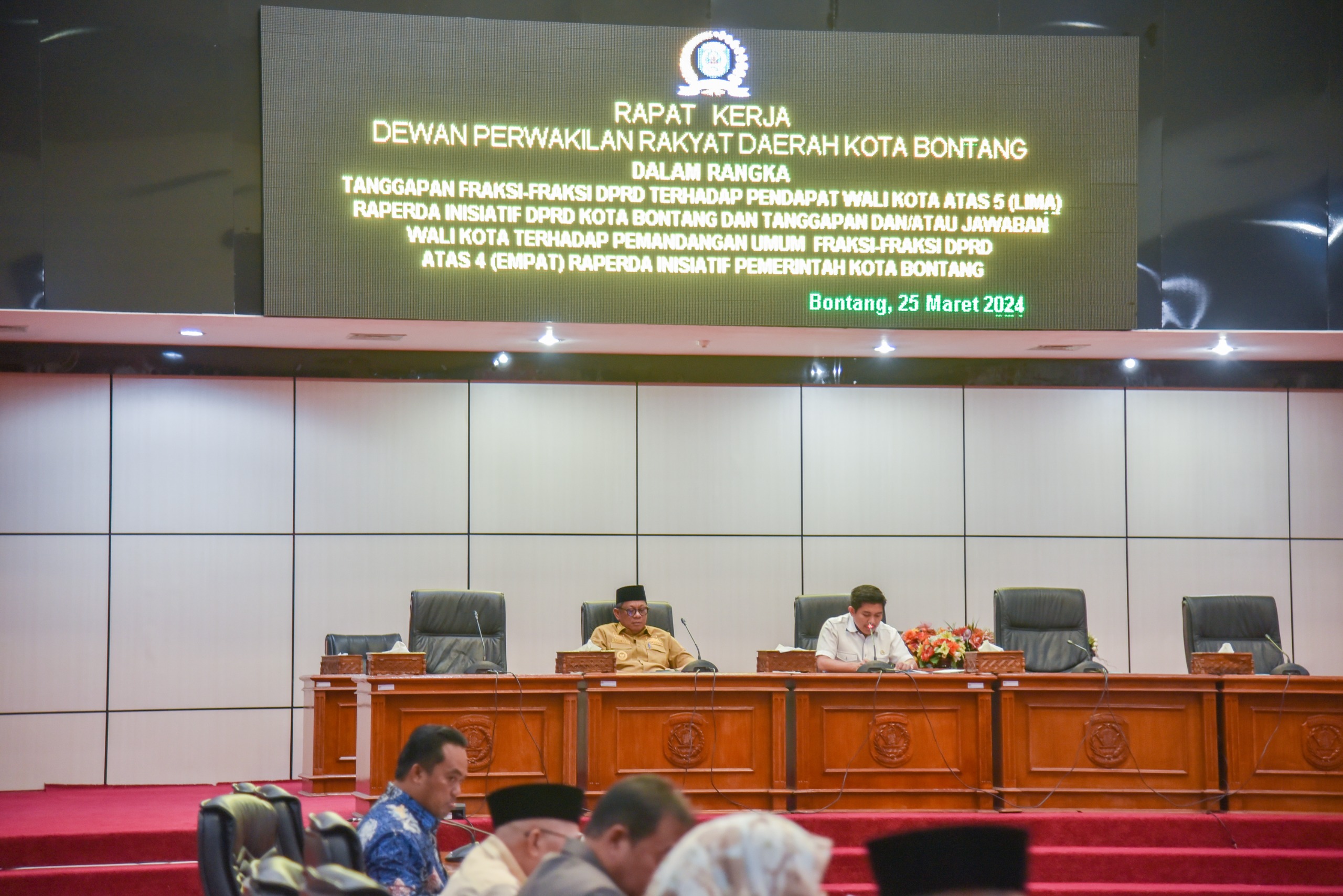 Wali Kota Bontang Berikan Tanggapan Jawaban Terhadap Pemandangan Umum Fraksi-Fraksi atas 4(Empat) Raperda Inisiatif Pemerintah Kota Bontang