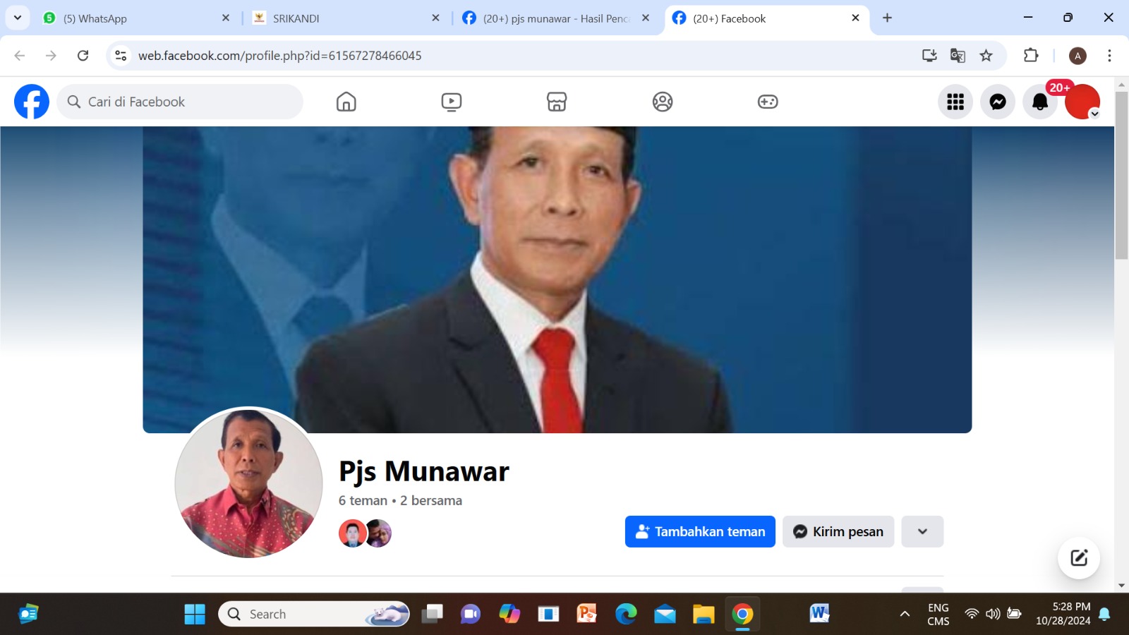 Waspada Penipuan! Akun Facebook Palsu dan Nomor WhatsApp Tak Dikenal Gunakan Nama Pejabat Kota Bontang