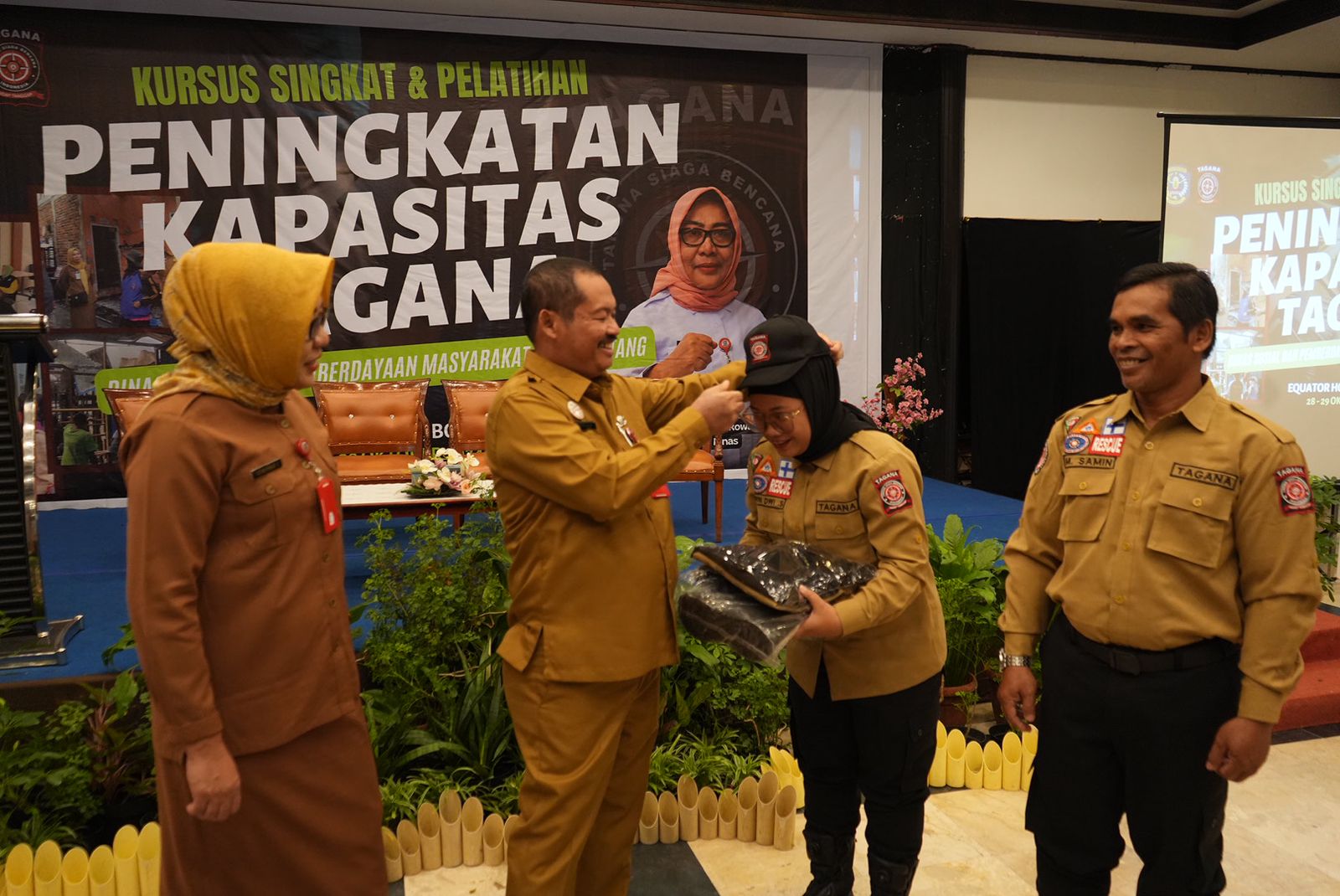 Kursus Peningkatan Kapasitas Tagana Kota Bontang Dibuka di Ballroom Hotel Equator