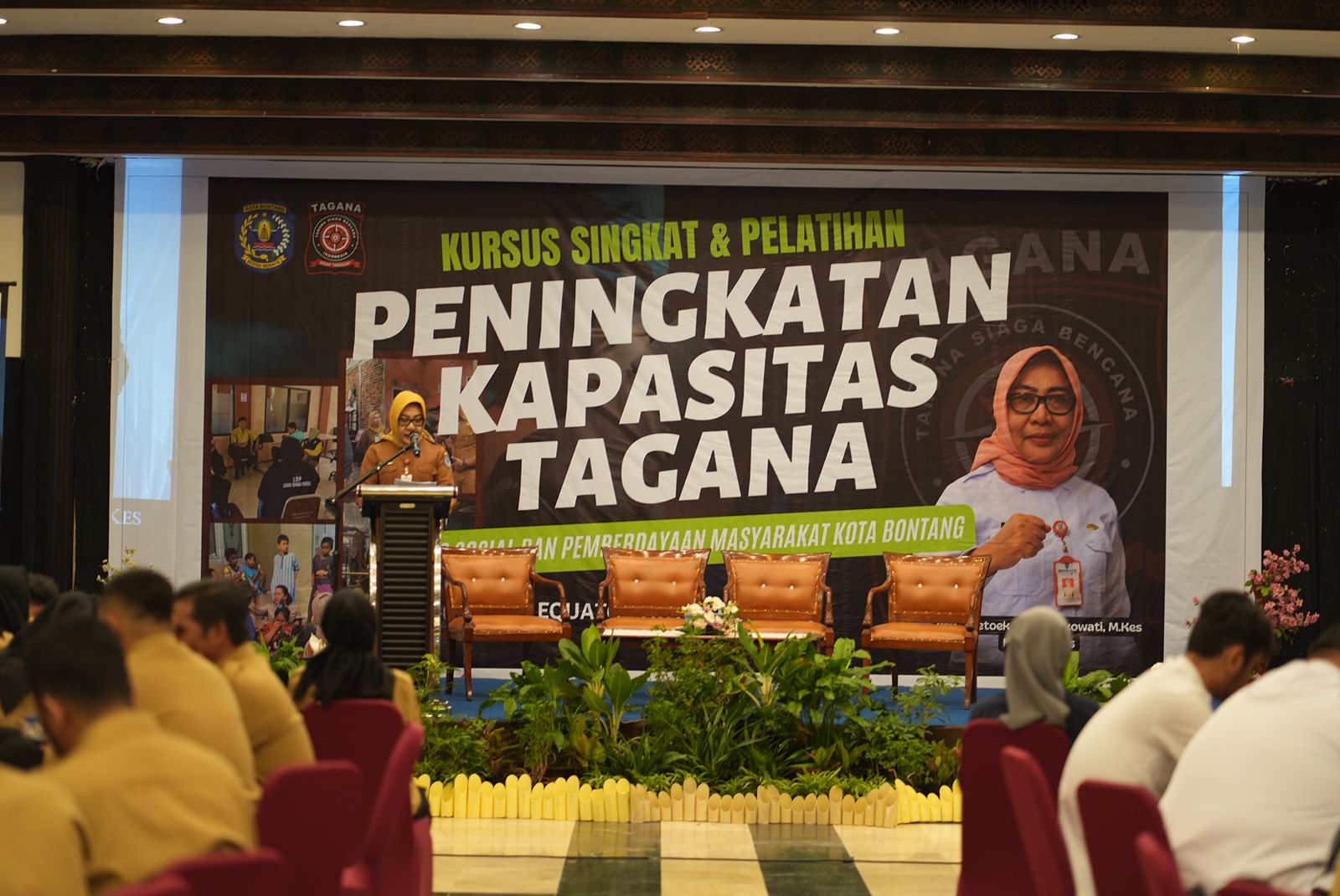 Kursus Peningkatan Kapasitas Tagana Kota Bontang Dibuka di Ballroom Hotel Equator